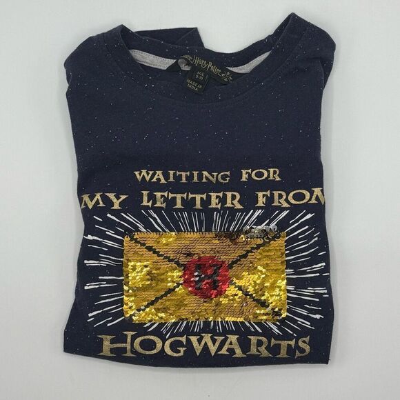 Wizarding World Harry Potter Flip Sequin Waiting On My Hogwarts Letter tee shirt - Picture 3 of 9